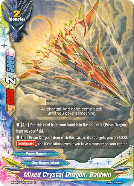 Image for Mixed Crystal Dragon, Baldwin (Chaos Control Crisis) (X-BT02/0069EN) - Future Card BuddyFight