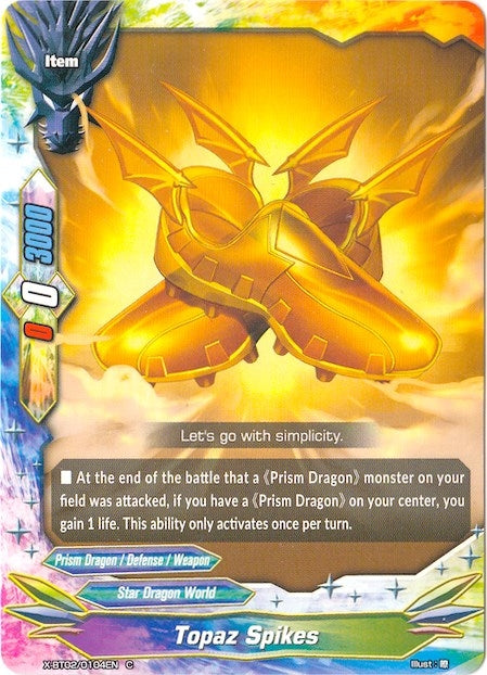Image for Topaz Spikes (Chaos Control Crisis) (X-BT02/0104EN) - Future Card BuddyFight