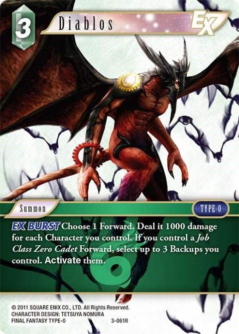 Image for Diablos EX (Opus III) (3-061R) - Final Fantasy TCG