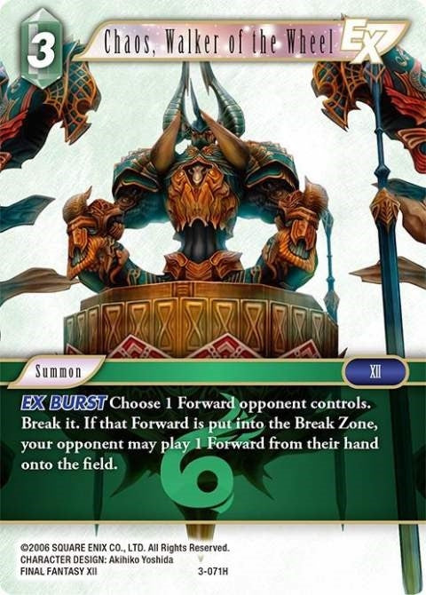 Image for Chaos, Walker of the Wheel EX (Opus III) (3-071H) - Final Fantasy TCG