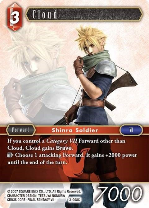 Image for Cloud (Opus III) (3-008C) - Final Fantasy TCG
