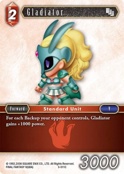 Image for Gladiator (Opus III) (3-011C) - Final Fantasy TCG
