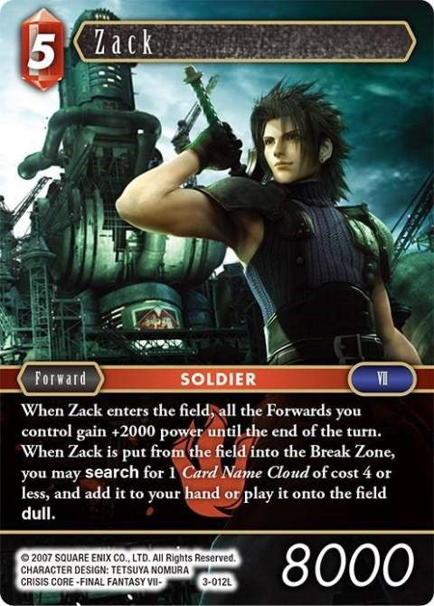 Image for Zack (Opus III) (3-012L) - Final Fantasy TCG