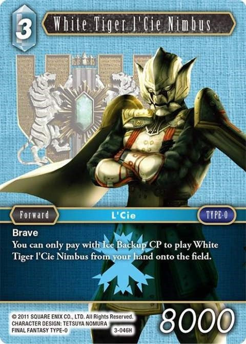 Image for White Tiger l'Cie Nimbus (Opus III) (3-046H) - Final Fantasy TCG