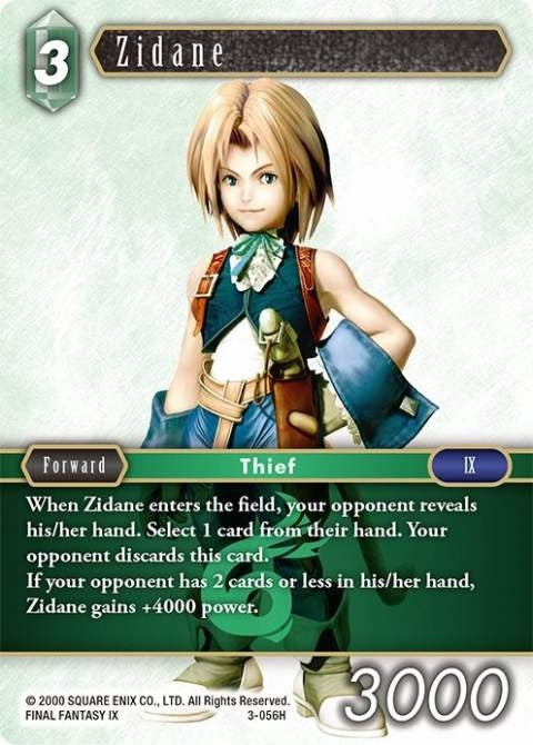 Image for Zidane (Opus III) (3-056H) - Final Fantasy TCG
