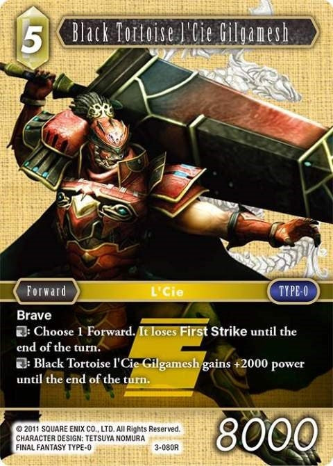Image for Black Tortoise l'Cie Gilgamesh (Opus III) (3-080R) - Final Fantasy TCG