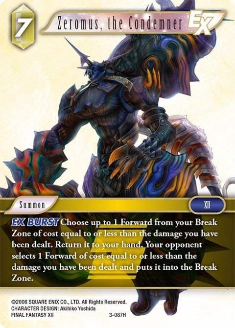 Image for Zeromus, the Condemner EX (Opus III) (3-087H) - Final Fantasy TCG
