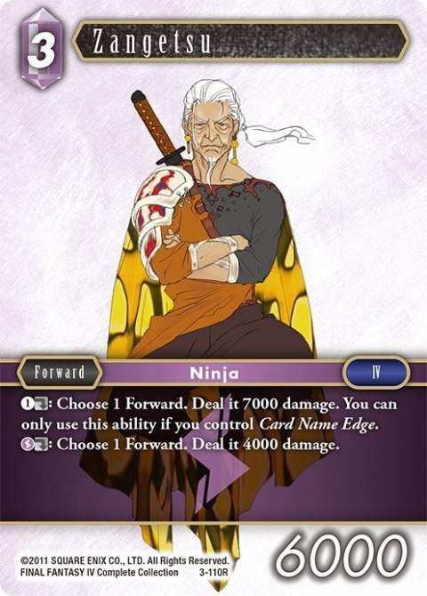 Image for Zangetsu (Opus III) (3-110R) - Final Fantasy TCG