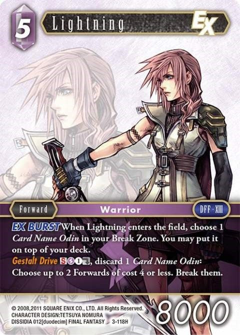 Image for Lightning EX (Opus III) (3-118H) - Final Fantasy TCG