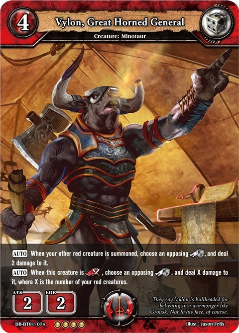 Image for Vylon, Great Horned General (Rally to War) (DB-BT01/074) - Dragoborne