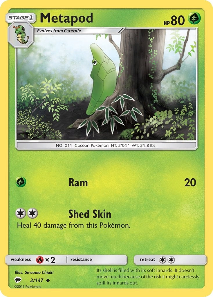 Image for Metapod (SM - Burning Shadows) (2/147) - Pokemon
