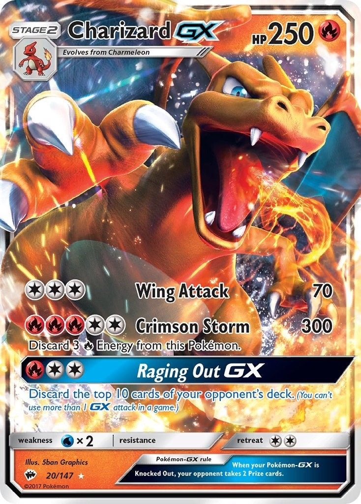 Image for Charizard GX (SM - Burning Shadows) (20/147) - Pokemon