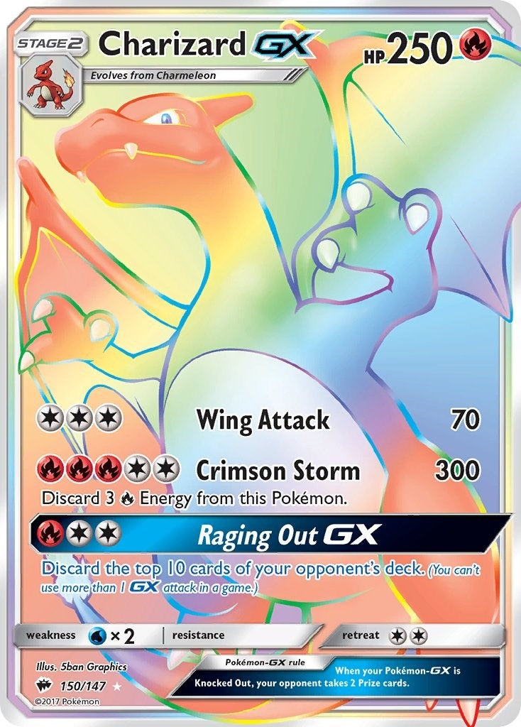 Image for Charizard GX (Secret) (SM - Burning Shadows) (150/147) - Pokemon