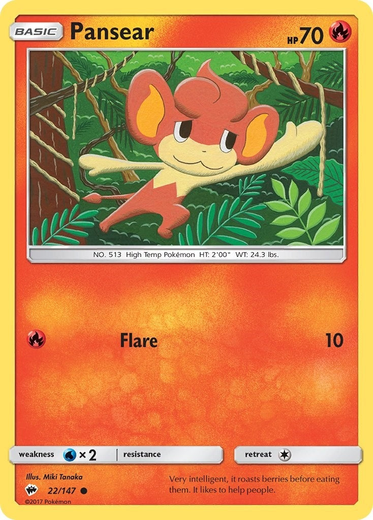 Image for Pansear (SM - Burning Shadows) (22/147) - Pokemon