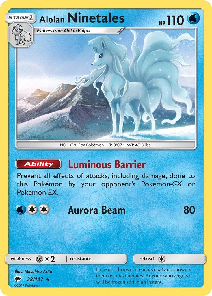 Image for Alolan Ninetales (SM - Burning Shadows) (28/147) - Pokemon