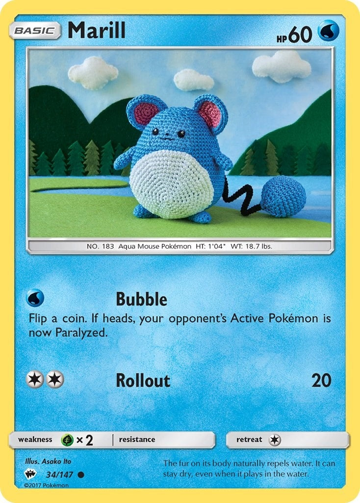 Image for Marill (SM - Burning Shadows) (34/147) - Pokemon