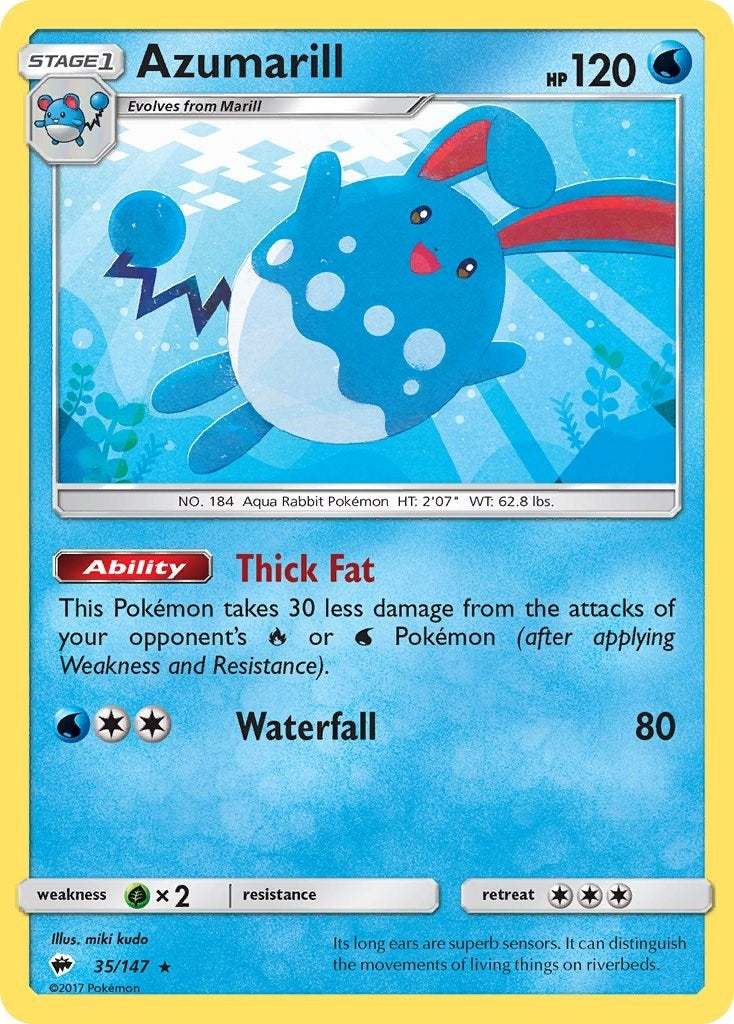 Image for Azumarill (SM - Burning Shadows) (35/147) - Pokemon