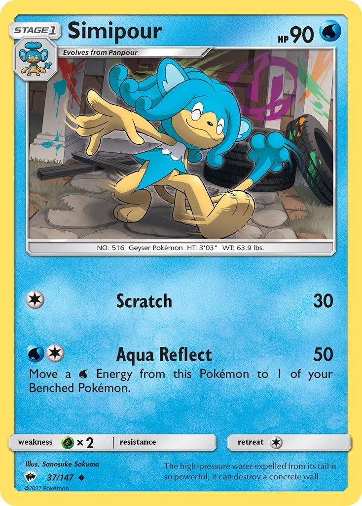 Image for Simipour (SM - Burning Shadows) (37/147) - Pokemon
