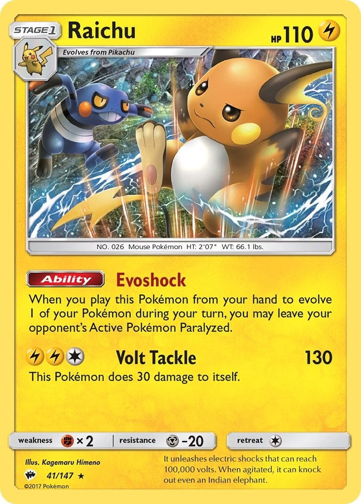 Image for Raichu (SM - Burning Shadows) (41/147) - Pokemon