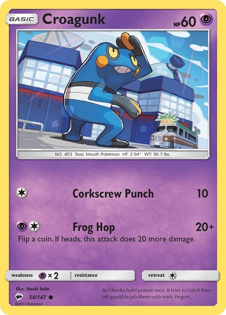Image for Croagunk (SM - Burning Shadows) (54/147) - Pokemon