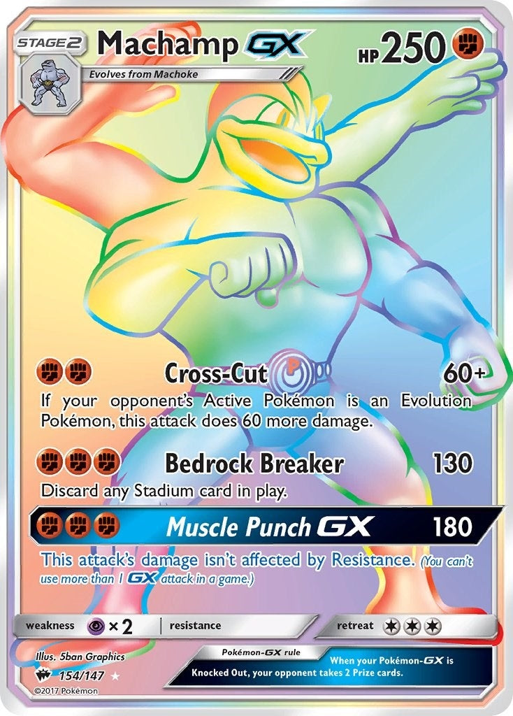 Image for Machamp GX (Secret) (SM - Burning Shadows) (154/147) - Pokemon
