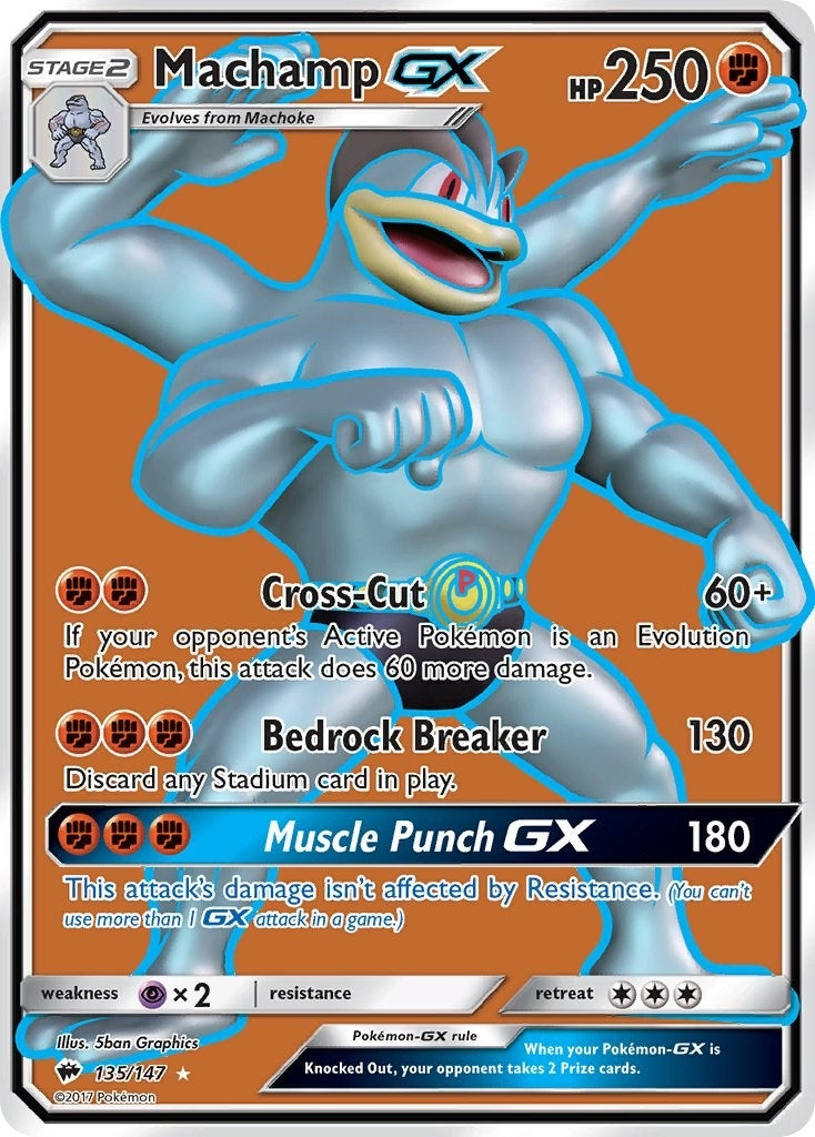 Image for Machamp GX (Full Art) (SM - Burning Shadows) (135/147) - Pokemon