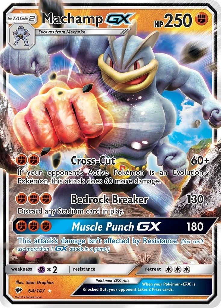 Image for Machamp GX (SM - Burning Shadows) (64/147) - Pokemon