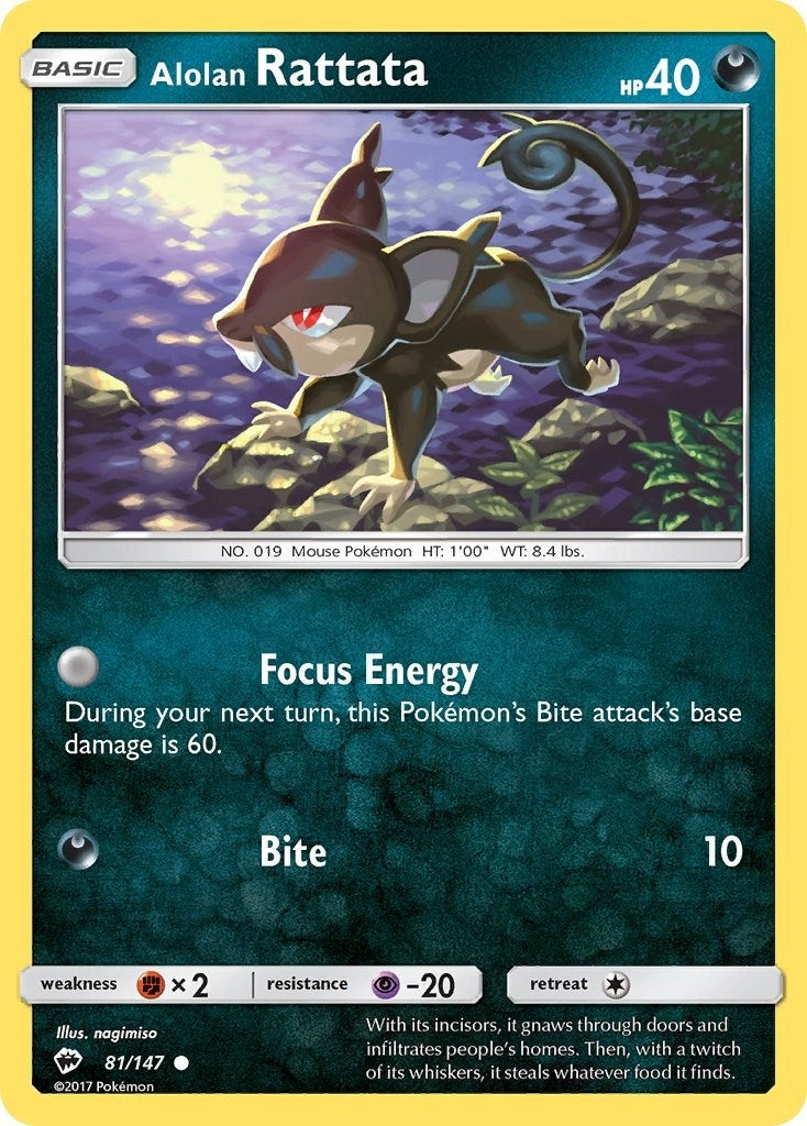 Image for Alolan Rattata (SM - Burning Shadows) (81/147) - Pokemon