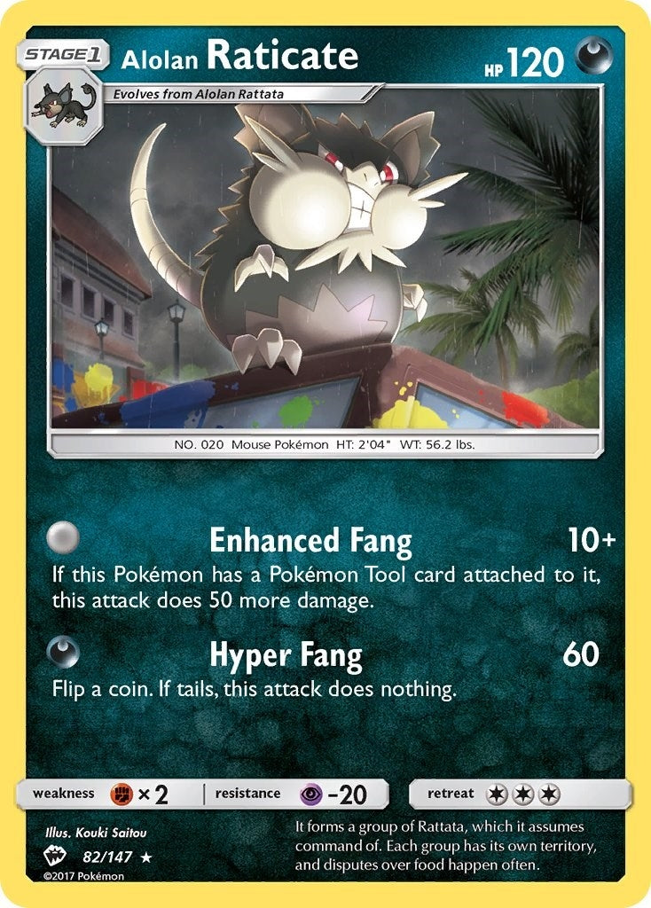 Image for Alolan Raticate (SM - Burning Shadows) (82/147) - Pokemon