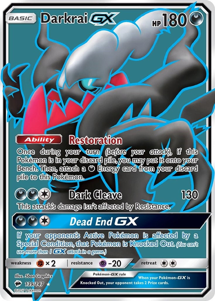 Image for Darkrai GX (Full Art) (SM - Burning Shadows) (139/147) - Pokemon