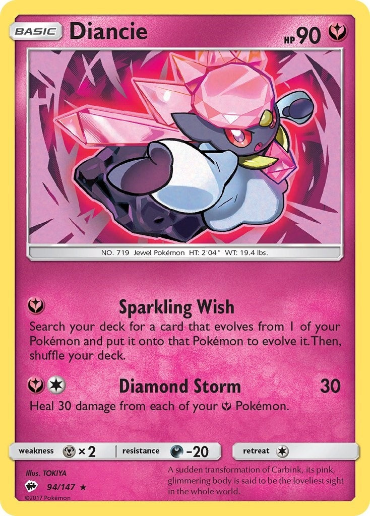 Image for Diancie (SM - Burning Shadows) (94/147) - Pokemon