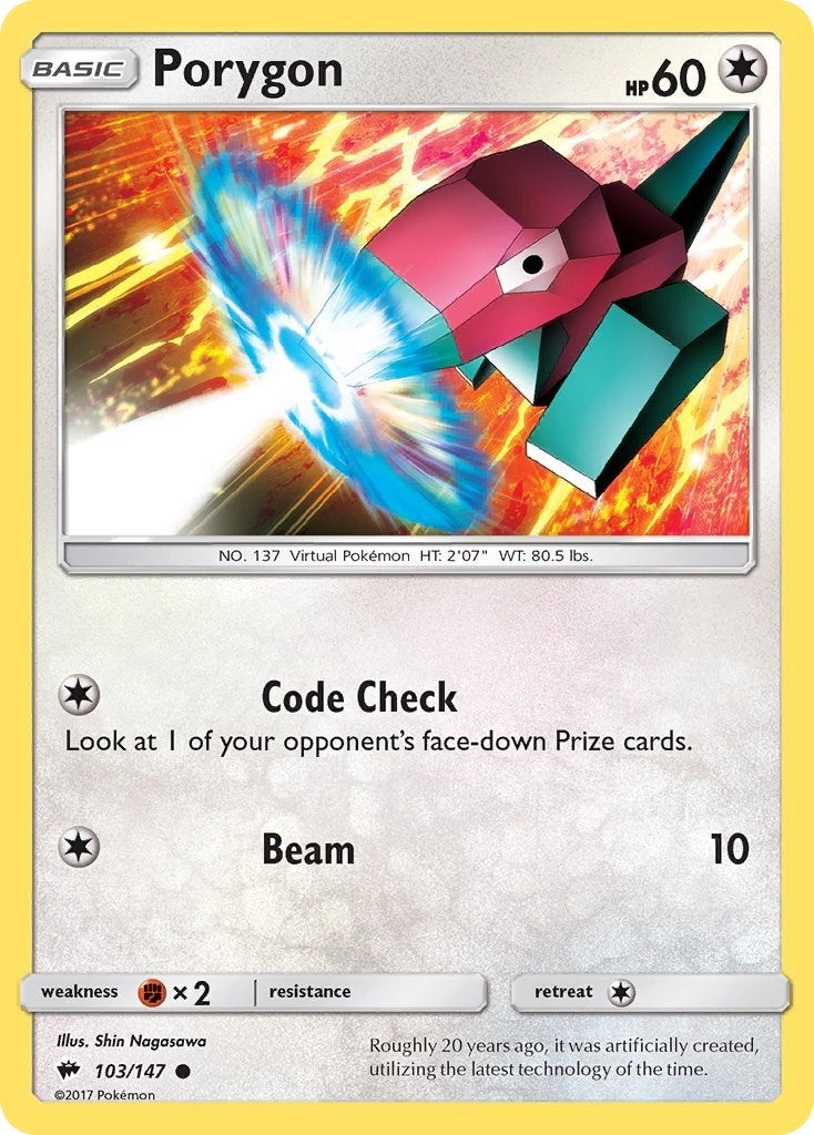 Image for Porygon (SM - Burning Shadows) (103/147) - Pokemon