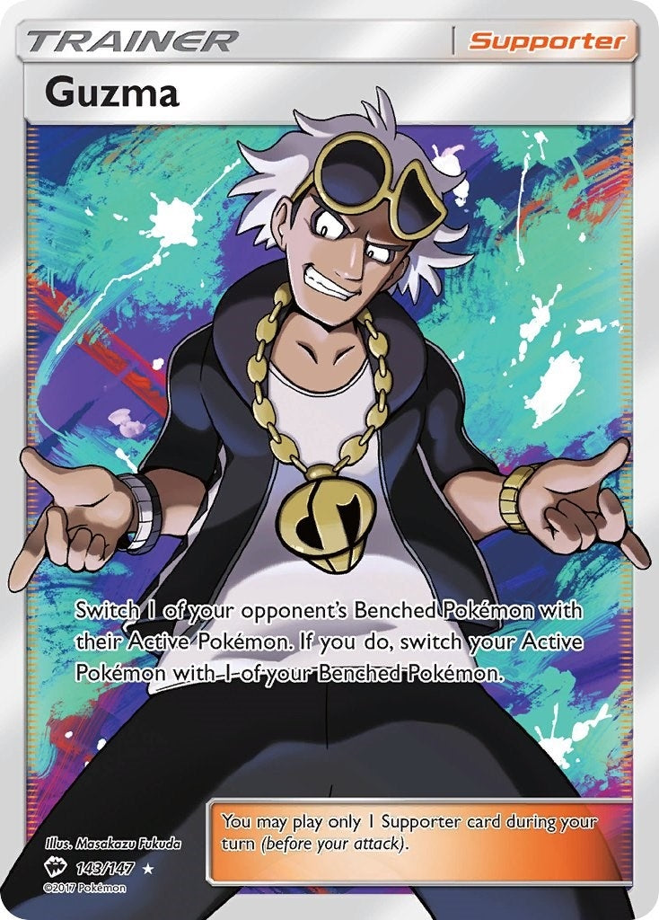 Image for Guzma (Full Art) (SM - Burning Shadows) (143/147) - Pokemon
