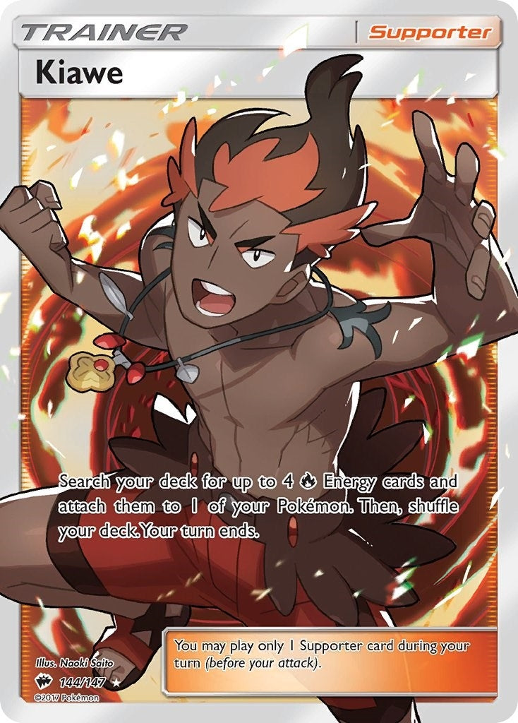 Image for Kiawe (Full Art) (SM - Burning Shadows) (144/147) - Pokemon