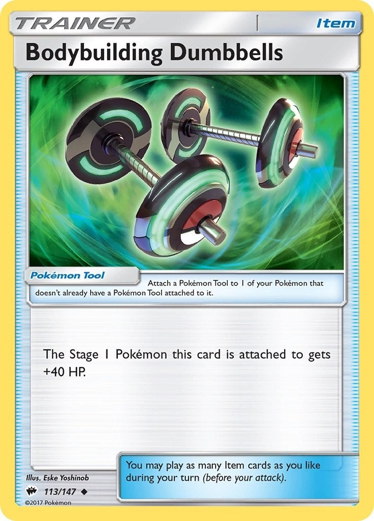 Image for Bodybuilding Dumbbells (SM - Burning Shadows) (113/147) - Pokemon