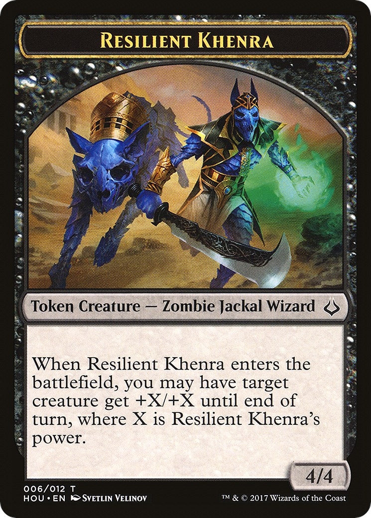 Image for Resilient Khenra // Zombie Double-Sided Token (Hour of Devastation) (6 // 20) - Magic: The Gathering