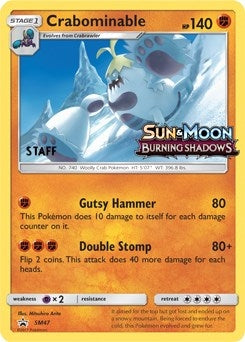 Image for Crabominable - SM47 (Prerelease) [Staff] (SM Promos) (SM47) - Pokemon
