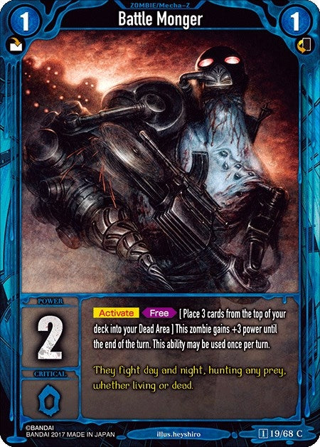 Image for Battle Monger (Zombie World Order TCG - Set 1) (19) - Zombie World Order TCG