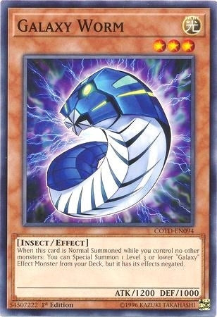 Image for Galaxy Worm (Code of the Duelist) (COTD-EN094) - YuGiOh