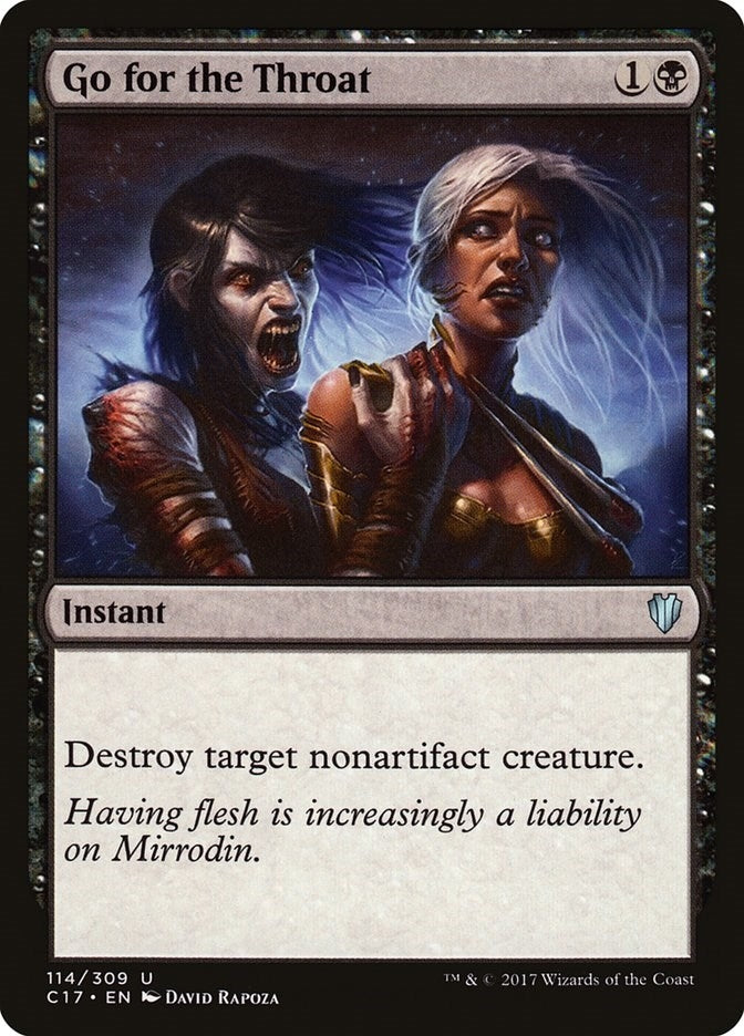 Image for Go for the Throat (Commander 2017) (114) - Magic: The Gathering