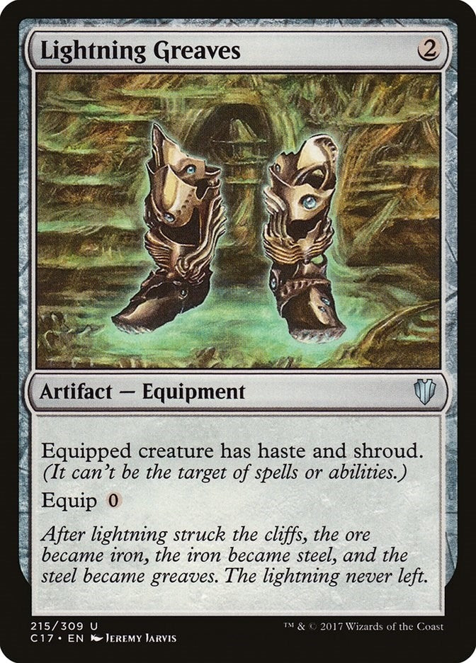 Image for Lightning Greaves (Commander 2017) (215) - Magic: The Gathering