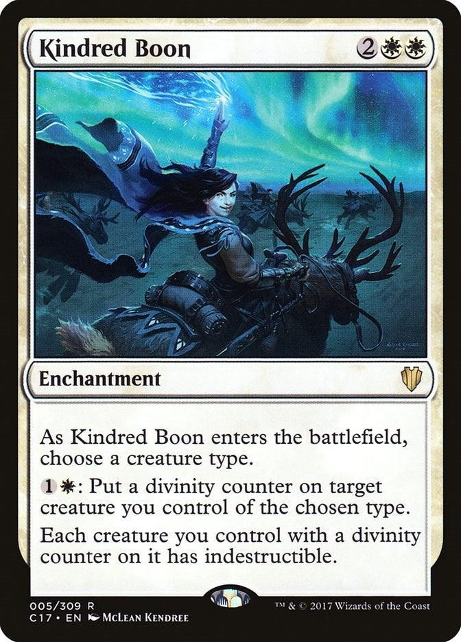 Image for Kindred Boon (Commander 2017) (5) - Magic: The Gathering