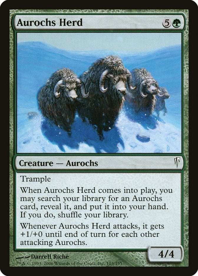 Image for Aurochs Herd (Coldsnap) (103) - Magic: The Gathering