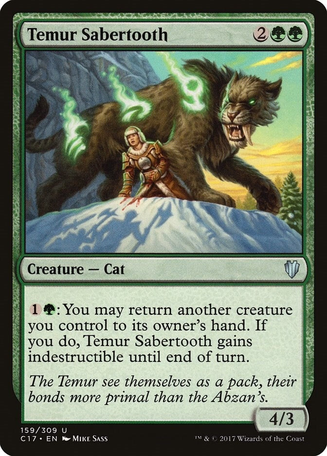 Image for Temur Sabertooth (Commander 2017) (159) - Magic: The Gathering