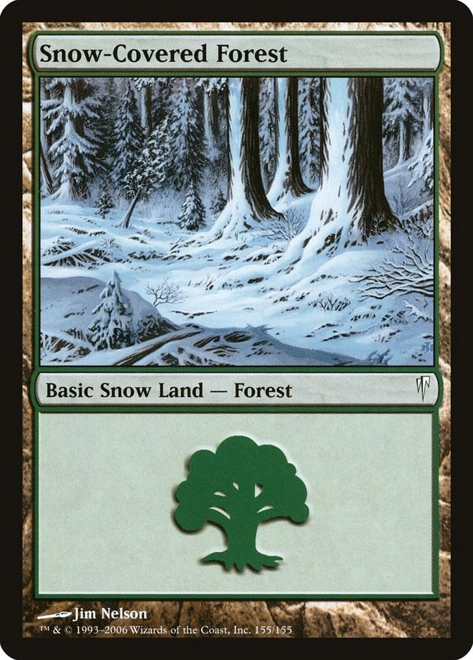 Image for Snow-Covered Forest (Coldsnap) (155) - Magic: The Gathering