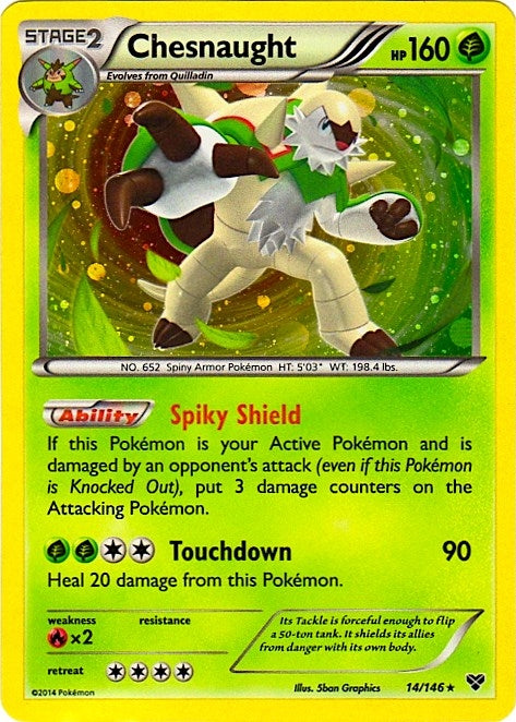 Image for Chesnaught - 14/146 (Cosmos Holo) (Blister Exclusives) (014/146) - Pokemon