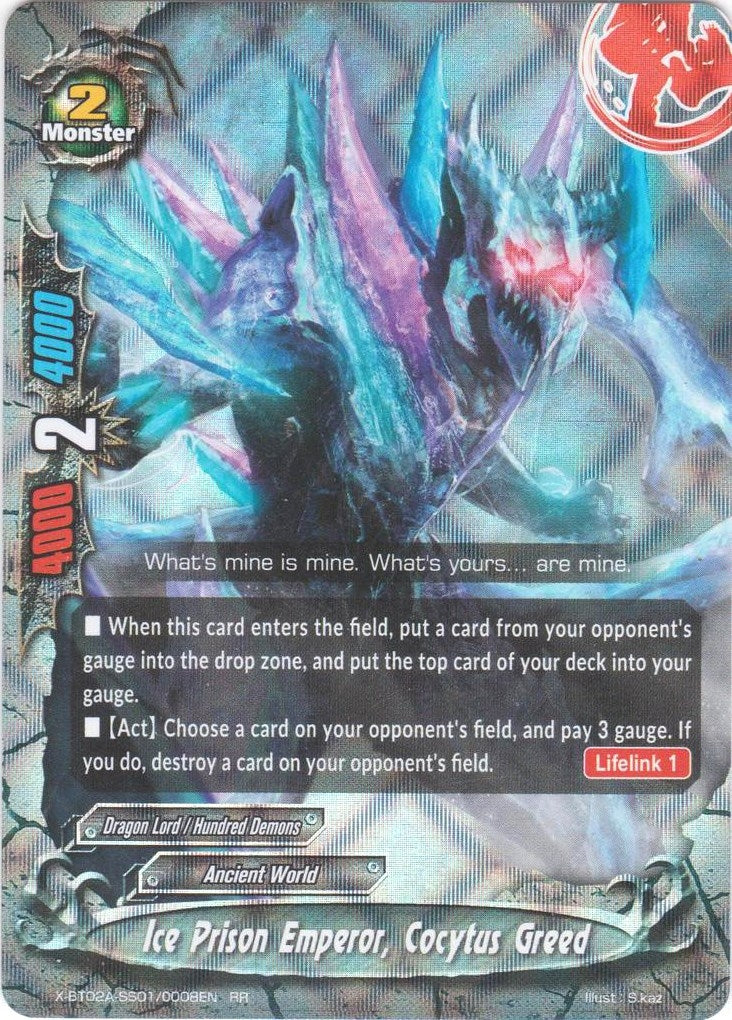 Image for Ice Prison Emperor, Cocytus Greed (Evolution & Mutation) (X-BT02A-SS01/0008EN) - Future Card BuddyFight
