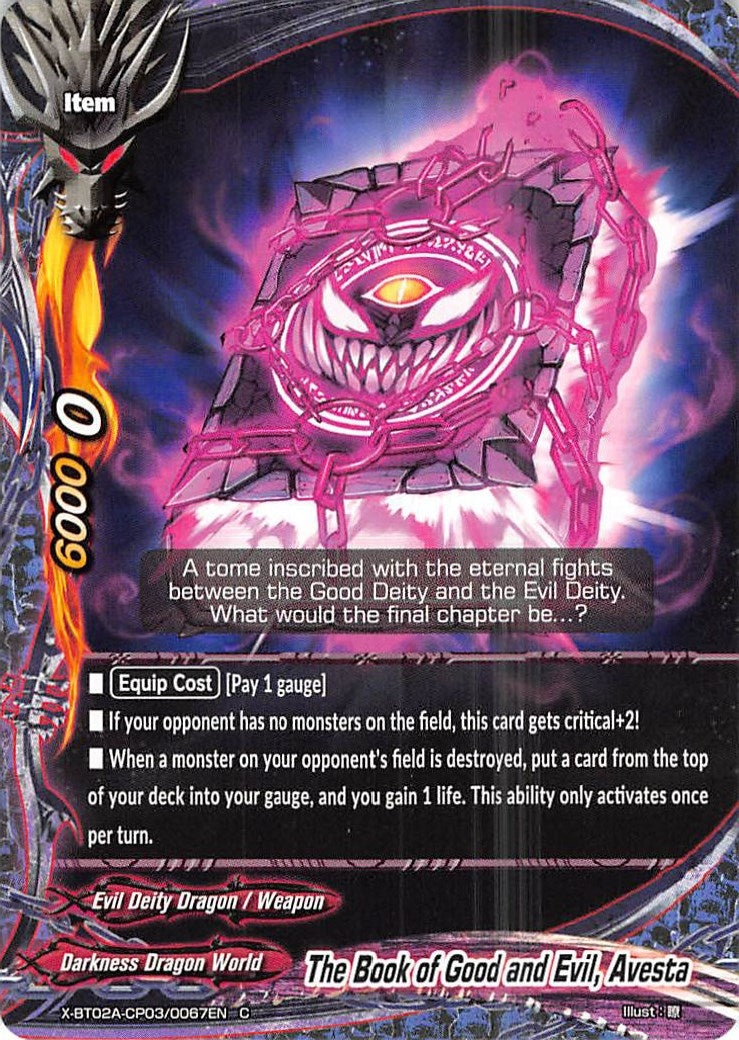 Image for The Book of Good and Evil, Avesta (Evolution & Mutation) (X-BT02A-CP03/0067EN) - Future Card BuddyFight
