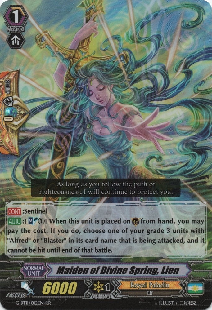 Image for Maiden of Divine Spring, Lien (G-BT11: Demonic Advent) (G-BT11/012EN) - Cardfight Vanguard