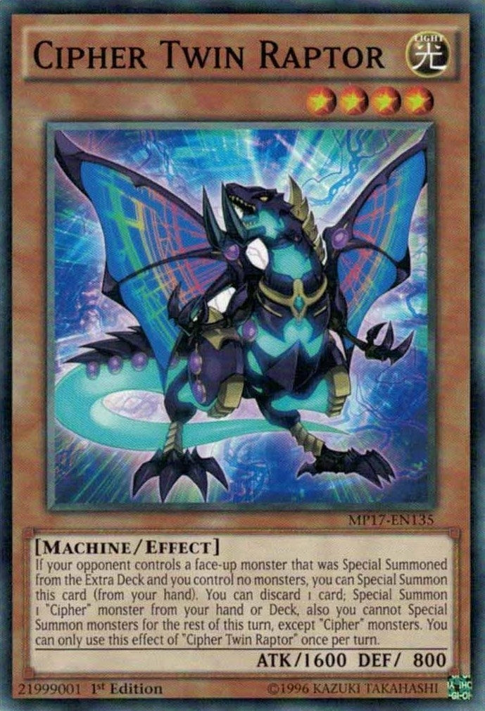 Image for Cipher Twin Raptor (2017 Mega-Tins Mega Pack) (MP17-EN135) - YuGiOh